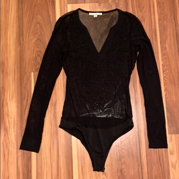 Tops - Black sheer bodysuit